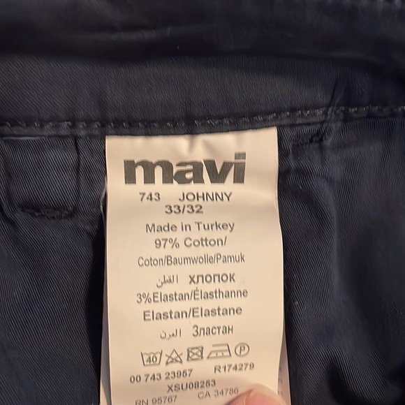 Mavi Jeans Navy Johnny Slim Leg Chino - Picture 2 of 3